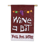 Wine a Bit Applique Flag
