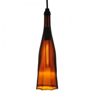Fluted Amber Bottle Mini Pennant