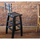 Ebony Finish on Bar Chair Stool