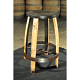 Finish - ebony stained top and natural stave legs