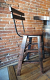 Dark Mahogany Finish Sample on Barrel Head Stool