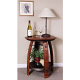 Wine Barrel Side Table, Pine Finish