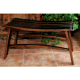 Cuddle Stave Bench (no back rest) - Walnut Finish