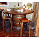 Wine Barrel Bistro Table, Pine Finish