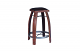 Chocolate Leather Top Stool