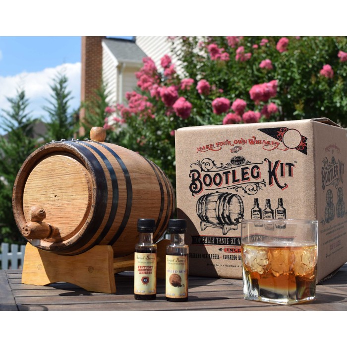 Thousand Oaks Barrel Co 2 Liter - Make & Age Spirits in a Real Oak Wood Cask Perfect Gift Box Set for Rum & Cocktail Lovers | The Barrel Connoisseur Rum Making Kit 