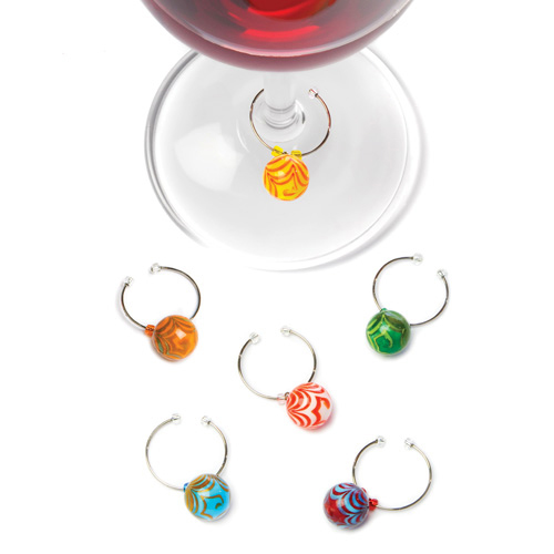 Swirl: Glass Wine Charms