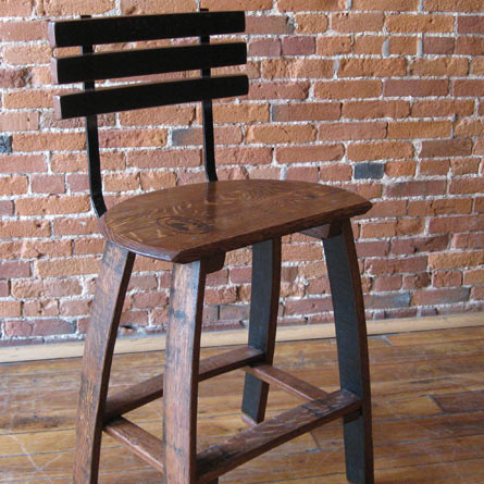 Barrel Head Stave Stool