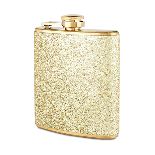 Sparkletini Stainless Steel Gold Flask by Blush