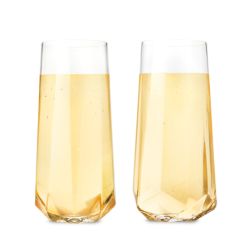 Faceted Crystal Champagne Glass (Set of 2)