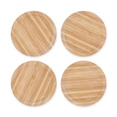Topper Bamboo Appetizer Glass Toppers (Set of 4)
