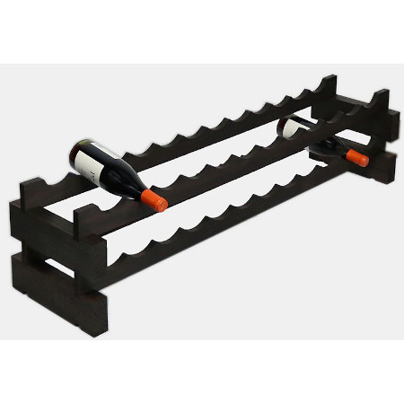 24 Bottle Modular Stacking Wine Rack, Stained