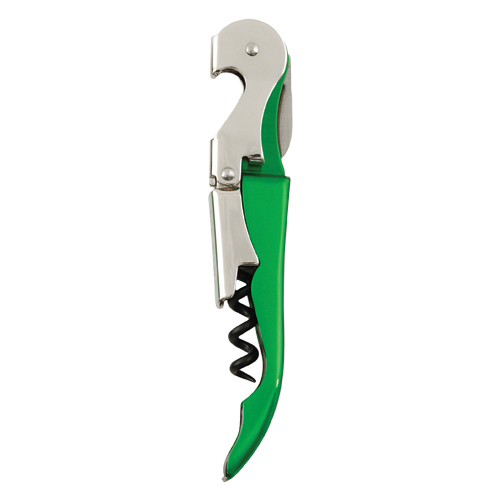 Truetap: Metallic Green Double-Hinged Corkscrew