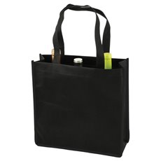 3 Bottle Non Woven Tote In Black