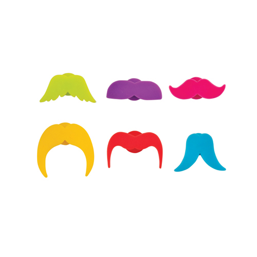 Whiskers Silicone Glass Markers (Set of 6)