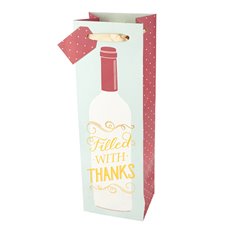 Marketplace: Filled with Thanks Wine Bag