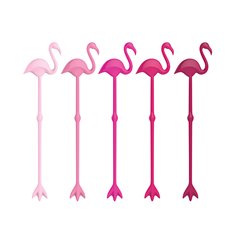 Flamingo Stir Sticks (Set Of 5) Zoo