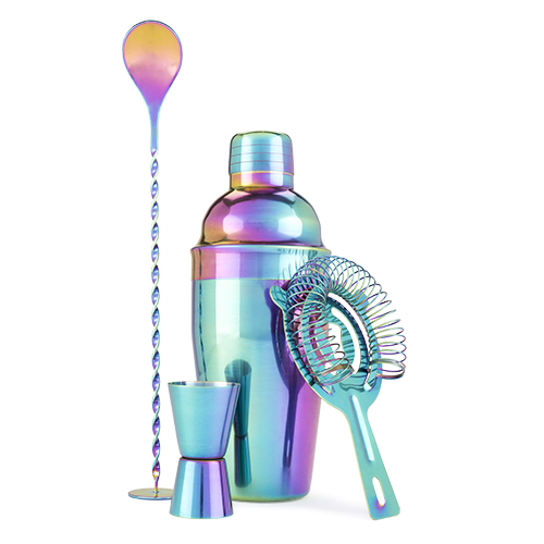 Mirage Rainbow Barware Cocktail Shaker Set