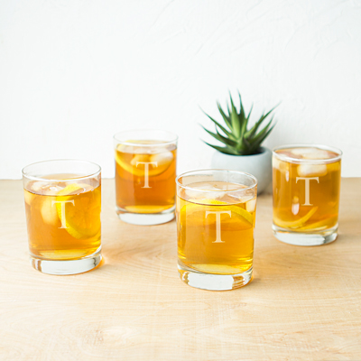 Etched Drinking Glasses