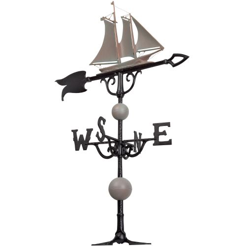 46" Yacht Weathervane, Verdigris