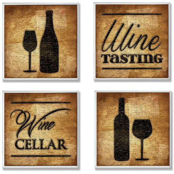 Wine Theme Wall Art (Set of 4)