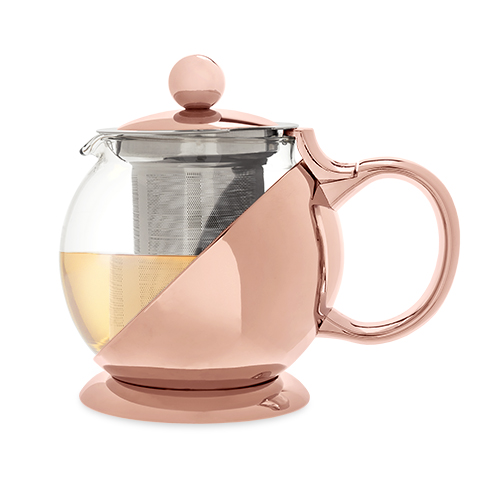 Shelby Rose Gold Wrapped Teapot and Infuser by Pinky Up