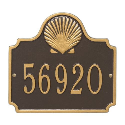 Personalized Conch Plaque, Bronze / Gold