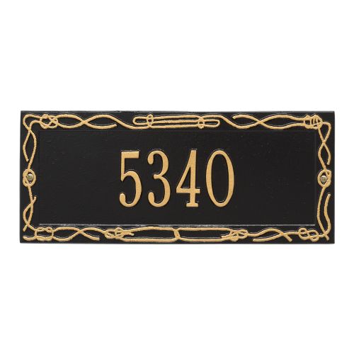 Personalized Sailor'S Knot Plaque, Black / Gold