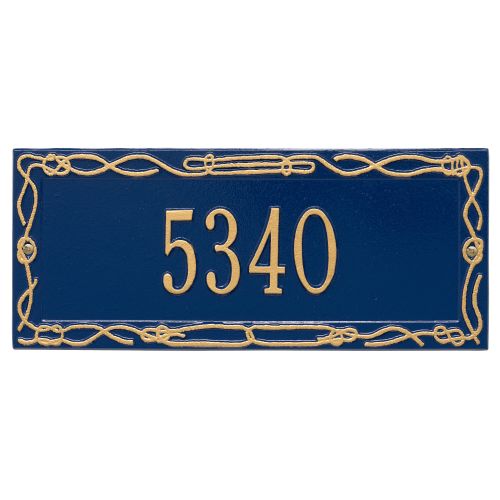 Personalized Sailor'S Knot Plaque, Blue / Gold