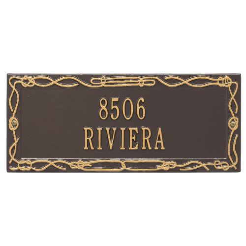 Personalized Sailor'S Knot Plaque, Bronze / Gold