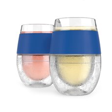 Wine Freeze Cooling Cups In Blue (Set Of 2) By Host