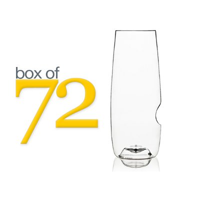GoVino Stemless Champagne Flutes (box of 72) hand wash 