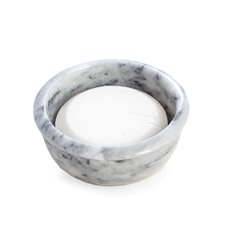 Solid Marble Shaving Bowl in Grey Holds Standard Shave Soap