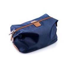 Blue Ballistic Nylon Travel Dopp Kit with Multi Compartments and Zippered Closure