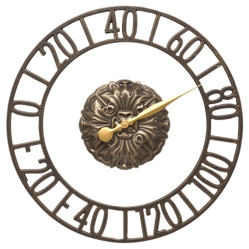 Cambridge Floating Ring 21" Indoor Outdoor Wall Thermometer, French Bronze