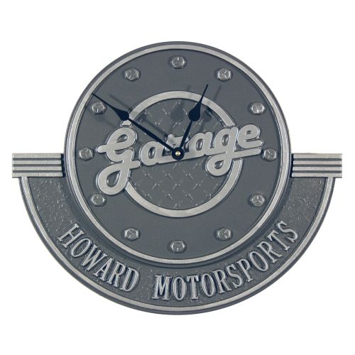 Personalized Garage Clock , Pewter/Silver