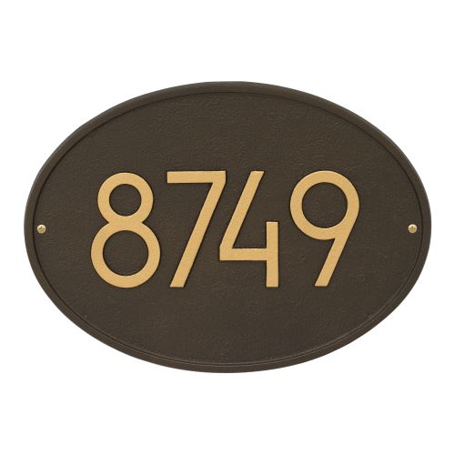 Hawthorne Modern Personalized Wall Plaque, Aged Bronze