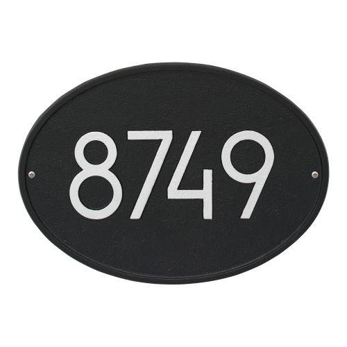 Hawthorne Modern Personalized Wall Plaque, Black/Silver