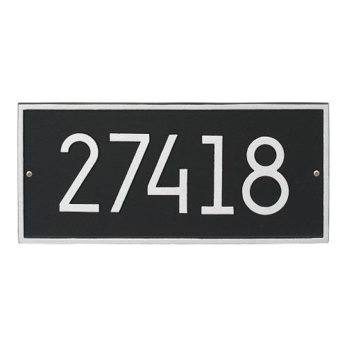 Hartford Modern Personalized Vertical Wall Plaque, Black/Silver