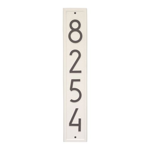 Vertical Modern Personalized Wall Plaque , Pewter/Silver
