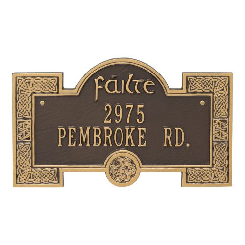 Failte Plaque, Bronze Verdigris
