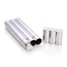 Stainless Steel Double Cigar Tube with 2 oz Flask