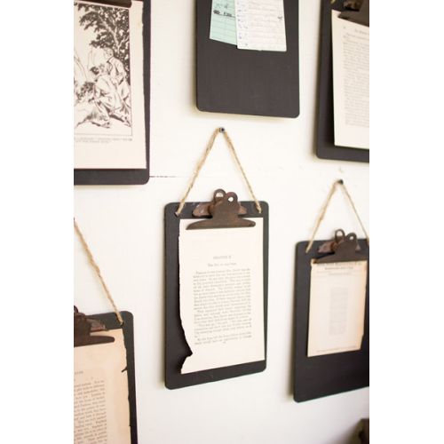 Black Clip Board Photo Of Notes Holder  Set of 6 Set of 6