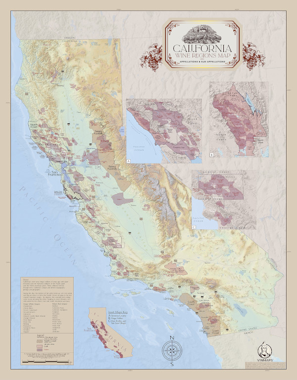 California Wine Regions Map