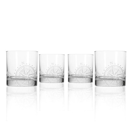Compass Star 10oz on the Rocks set of 4