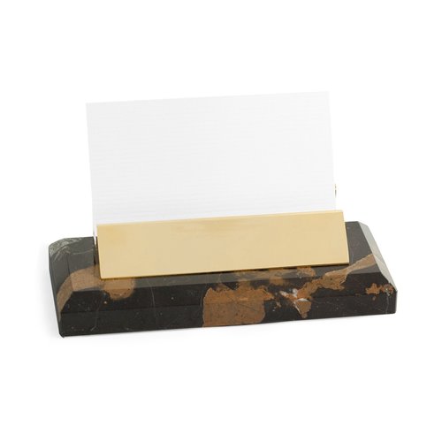 Tiger Eye Marble with Gold Plated Business Card Holder