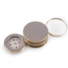Gold Plated Paperweight and Fold Out Magnifier with Compass