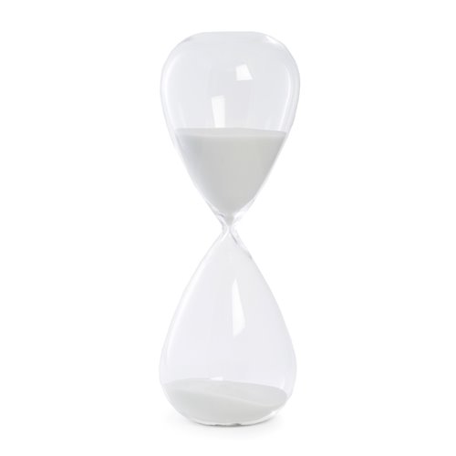 90 Minute Crystal Sand Timer with White Sand