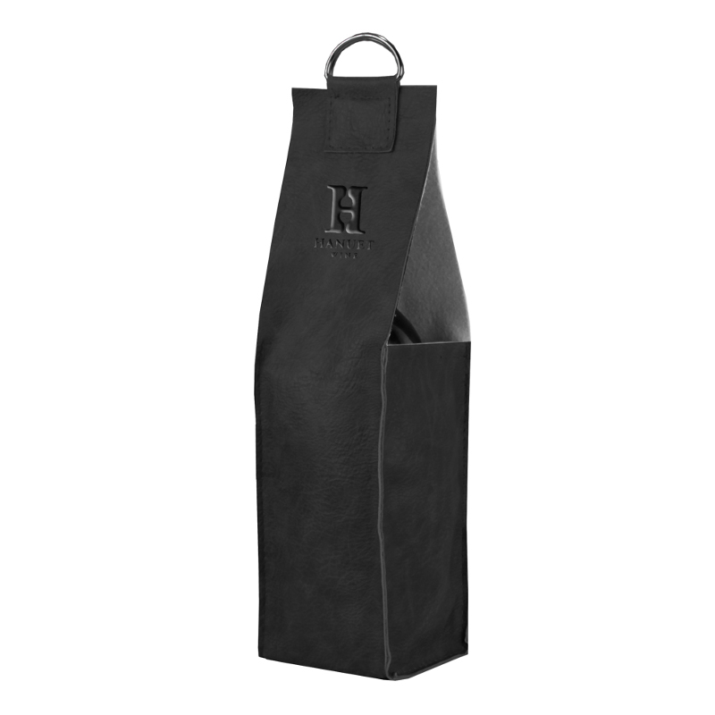 Faux Leather Single Bottle Wine Carrier with Logo (set of 60)