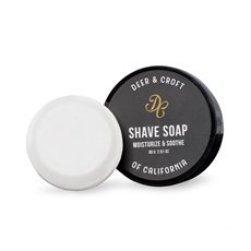 Deer and Croft Moisturize and Soothe 80g Shave Soap in Sealing Plastic Travel case